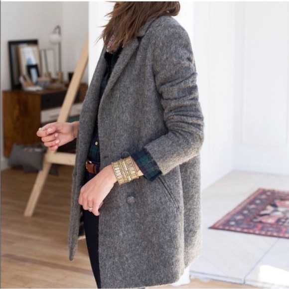 Sézane x Madewell Octave Blazer Coat Gray Wool Blend XXS EUC - Picture 9 of 10